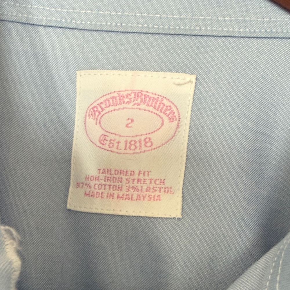Brooks Brothers Light Blue Women's Button Down Shirt - NWOT, Size 2 - Picture 2 of 3